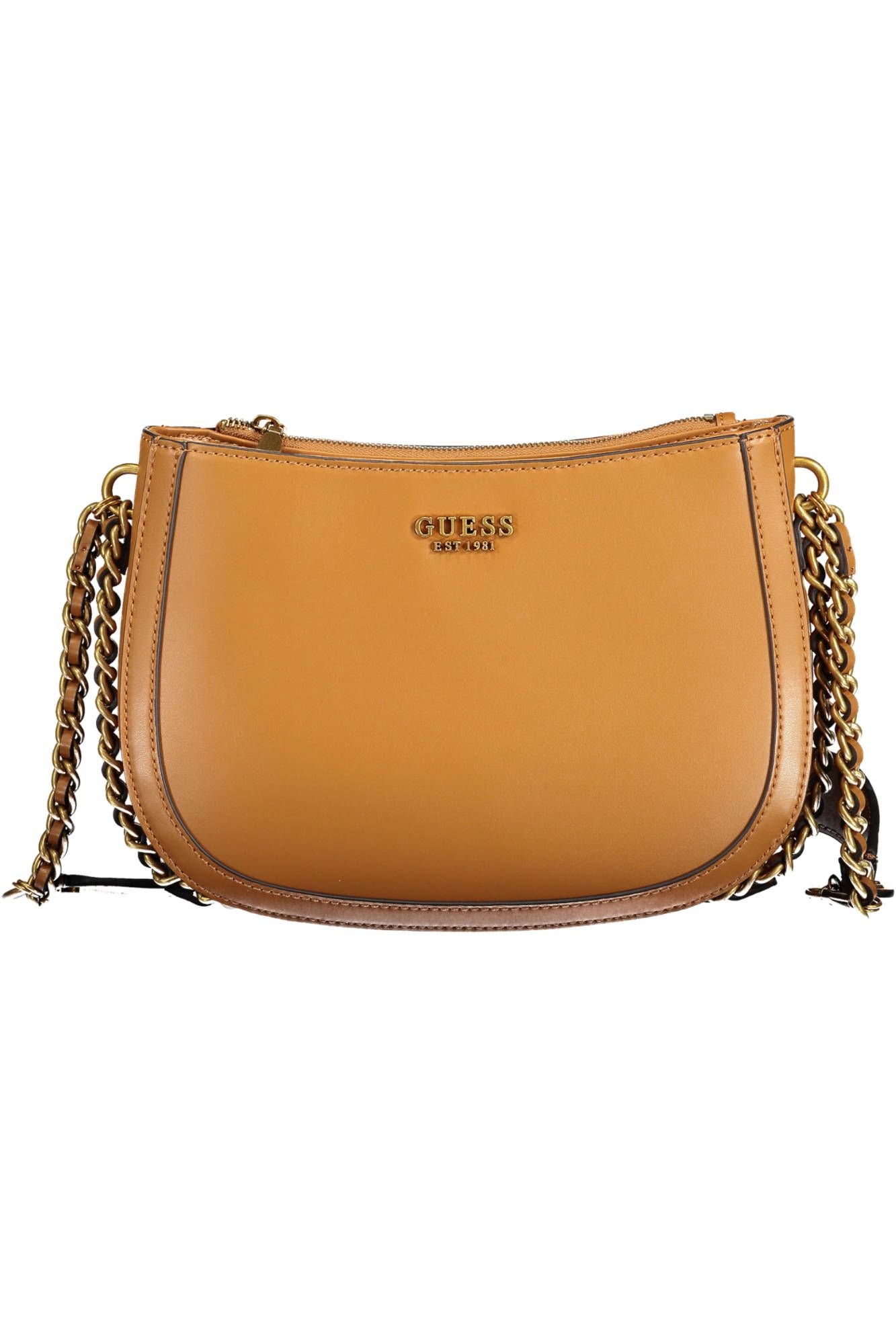 Guess Jeans Elegant Brown Shoulder Bag with Contrasting Details