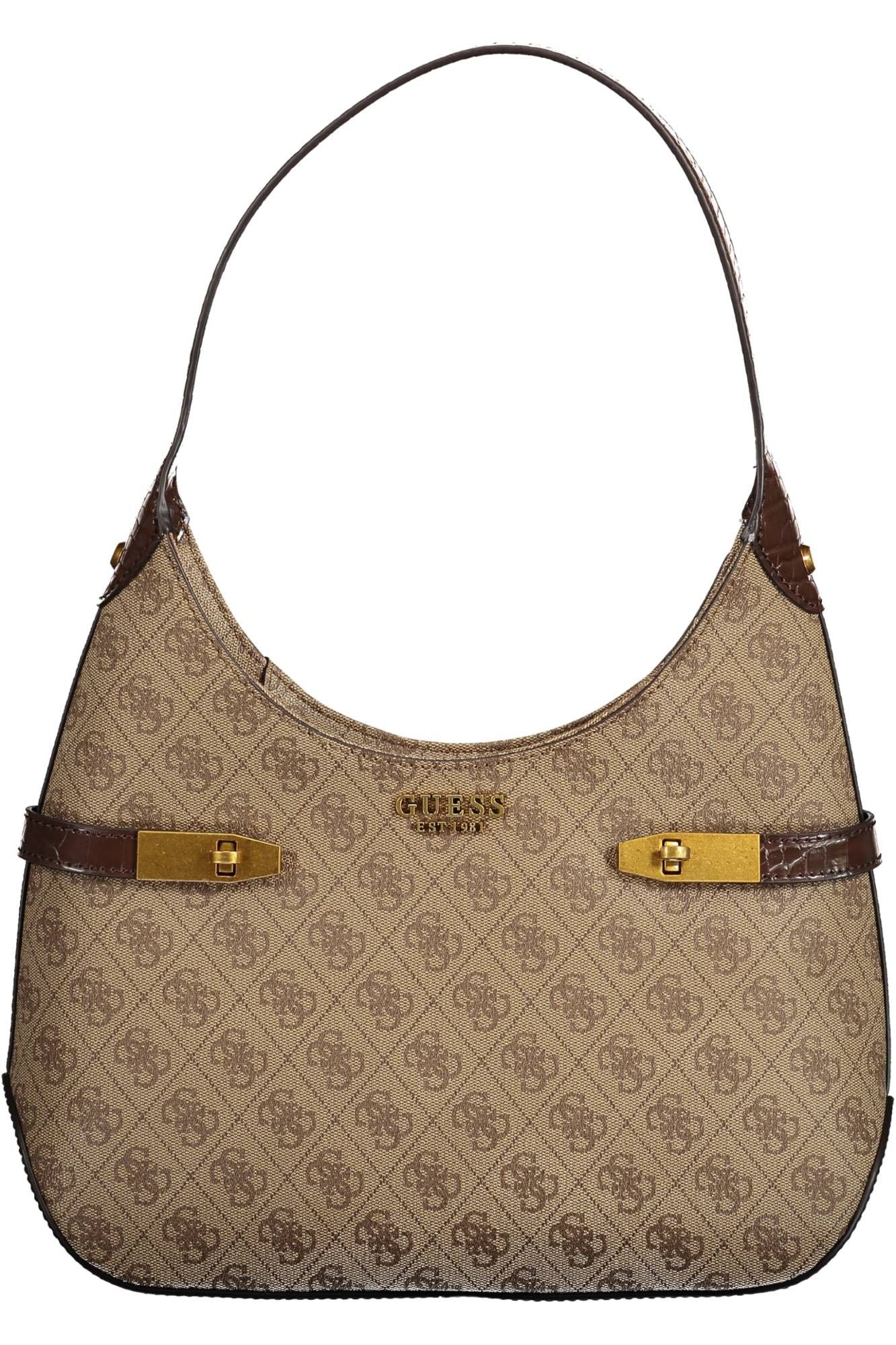 Guess Jeans Elegant Brown Shoulder Handbag