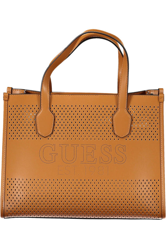 Guess Jeans Elegant Brown Handbag with Convertible Pochette