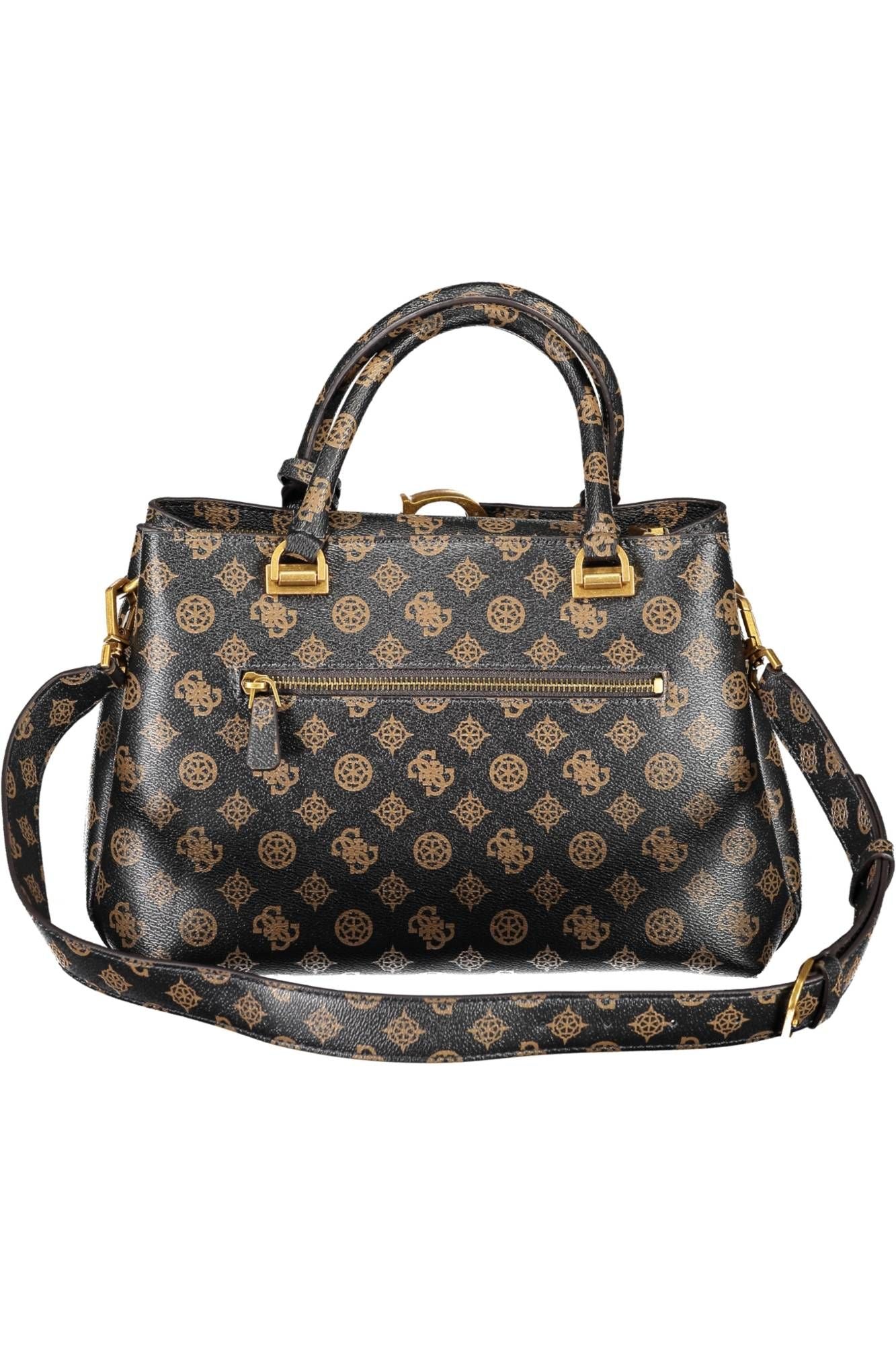 Guess Jeans Chic Brown Polyurethane Handbag for Modern Elegance