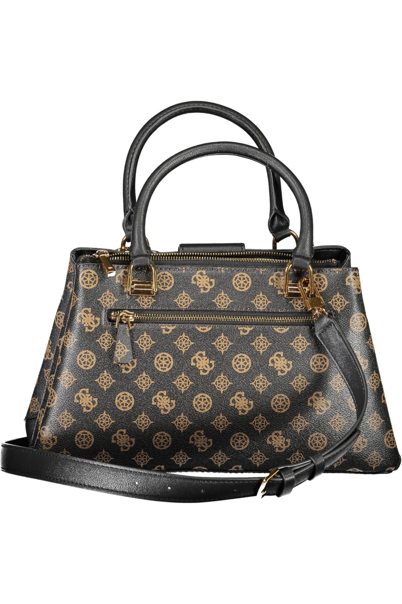 Guess Jeans Elegant Brown Tote with Contrasting Details