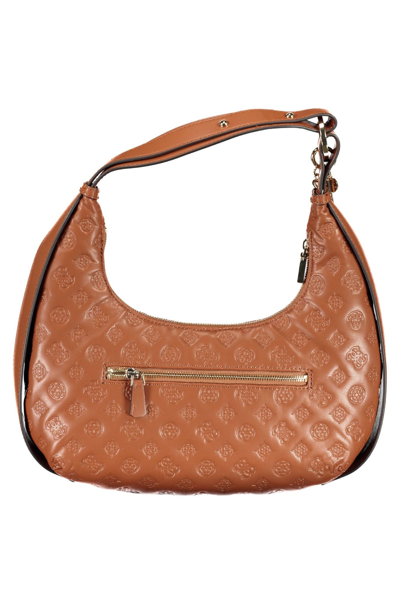 Guess Jeans Elegant Brown Shoulder Handbag with Logo Detail