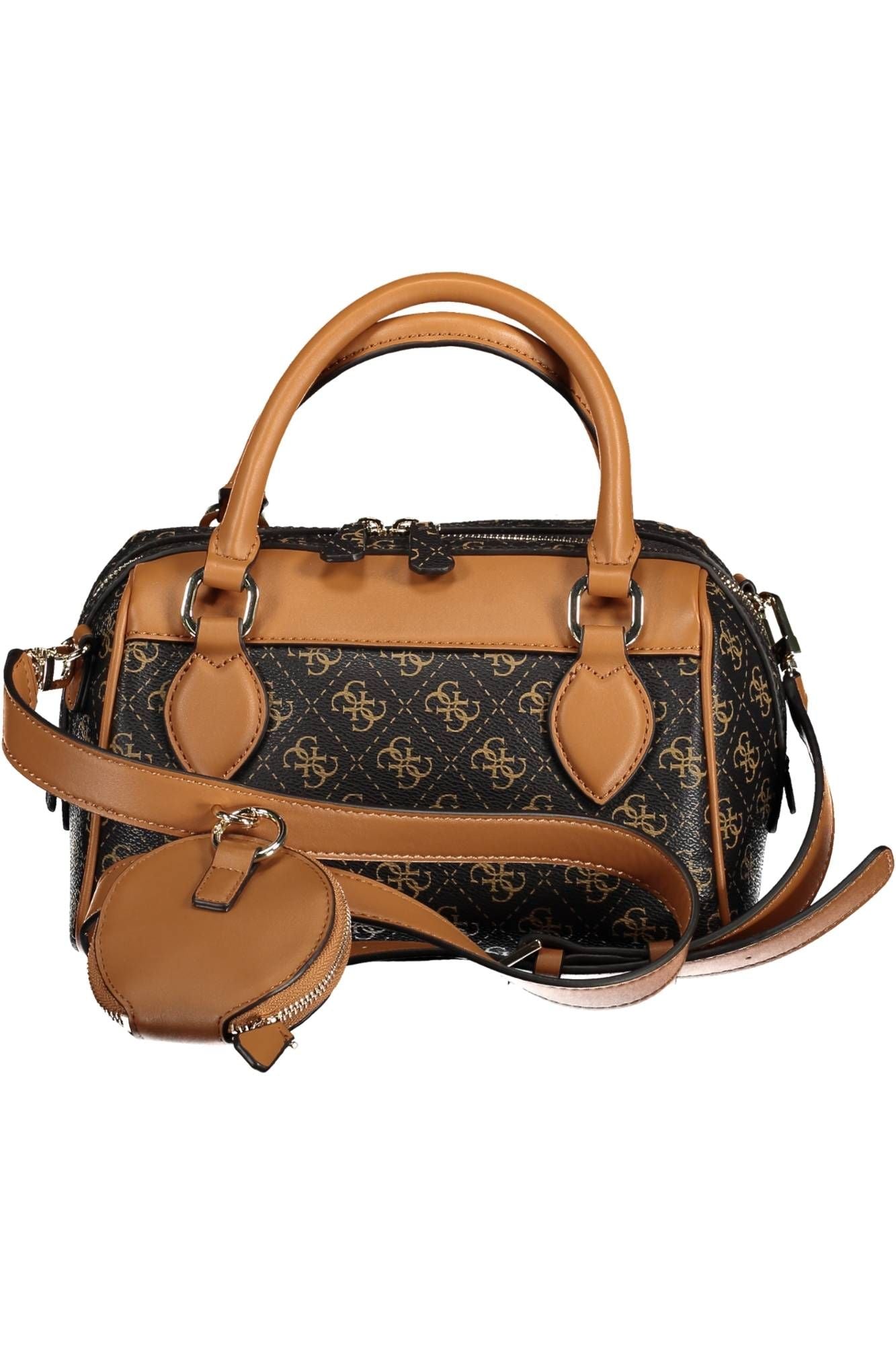 Guess Jeans Elegant Brown Handbag with Contrasting Details