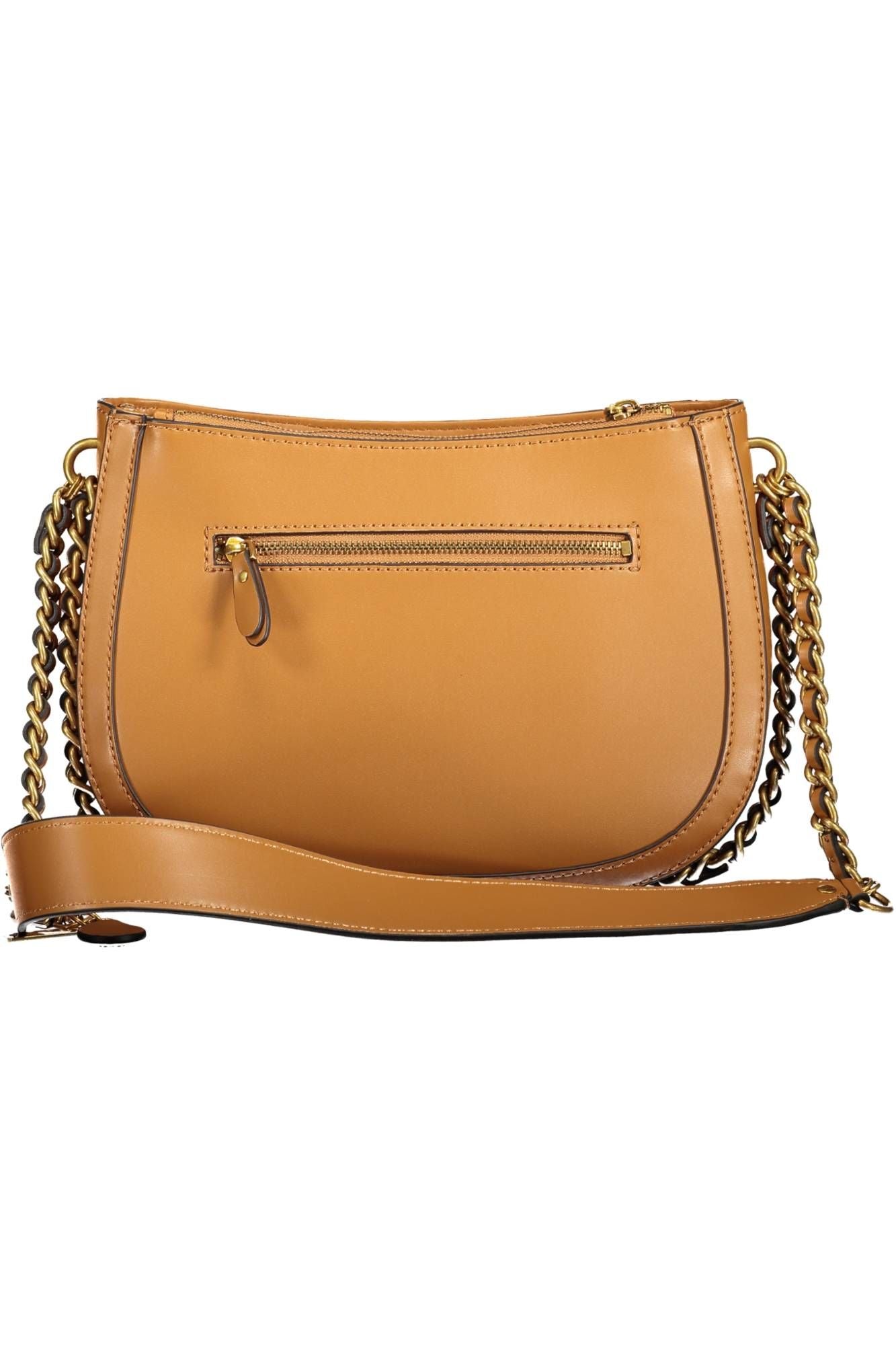 Guess Jeans Elegant Brown Shoulder Bag with Contrasting Details