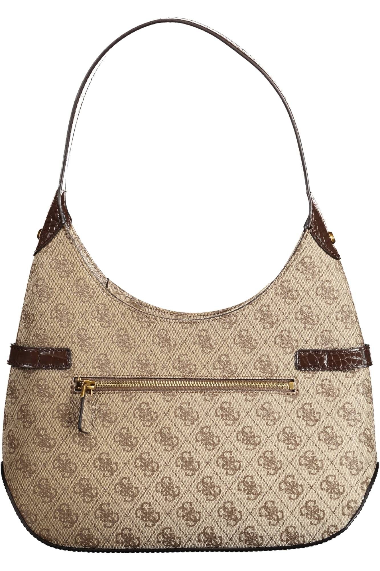 Guess Jeans Elegant Brown Shoulder Handbag