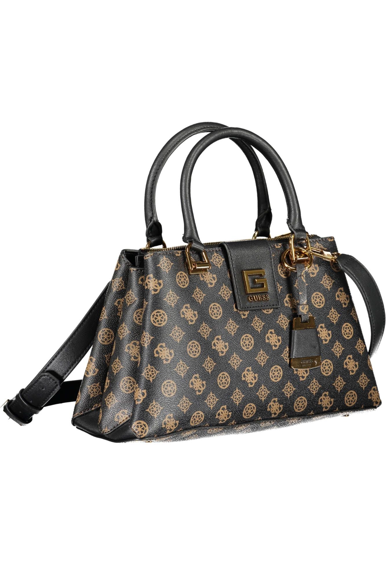 Guess Jeans Elegant Brown Tote with Contrasting Details