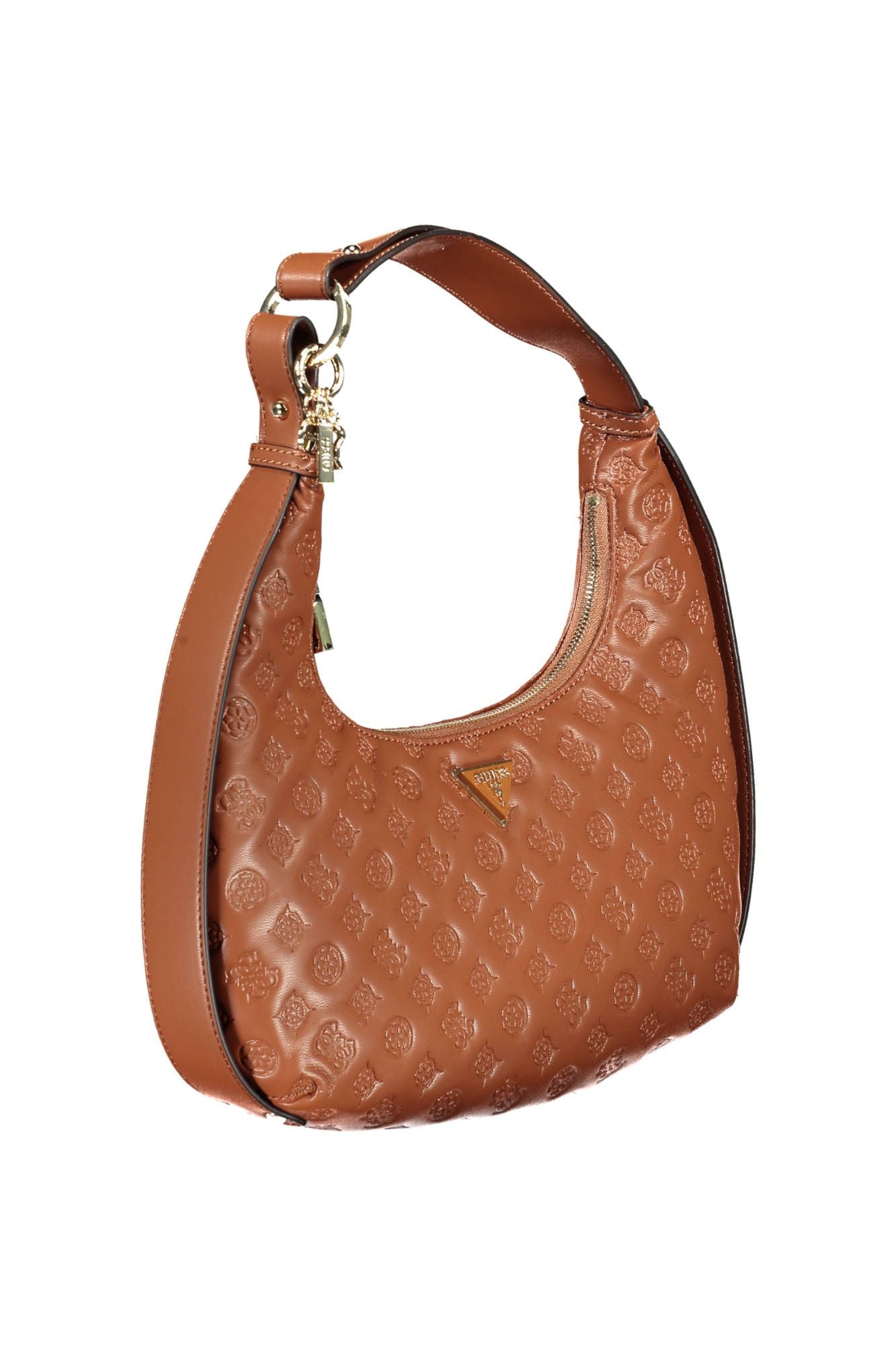 Guess Jeans Elegant Brown Shoulder Handbag with Logo Detail