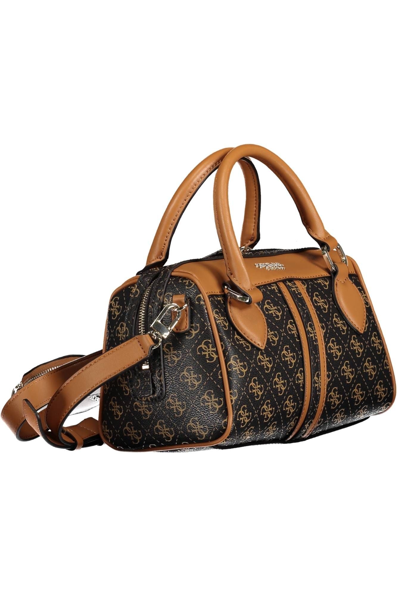 Guess Jeans Elegant Brown Handbag with Contrasting Details