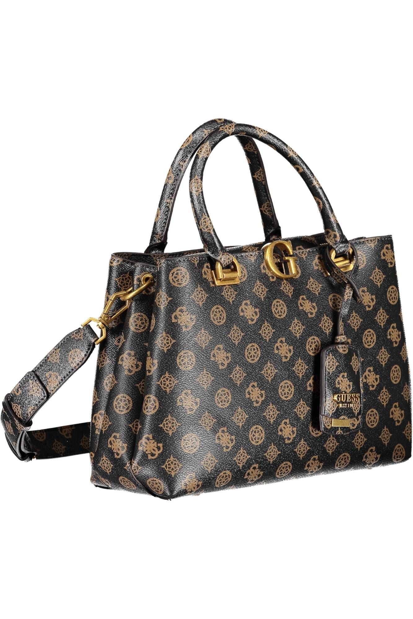 Guess Jeans Chic Brown Polyurethane Handbag for Modern Elegance