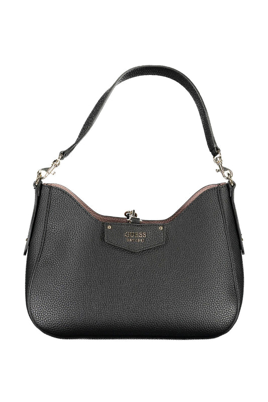 Guess Jeans Elegant Black Shoulder Bag with Convertible Pochette