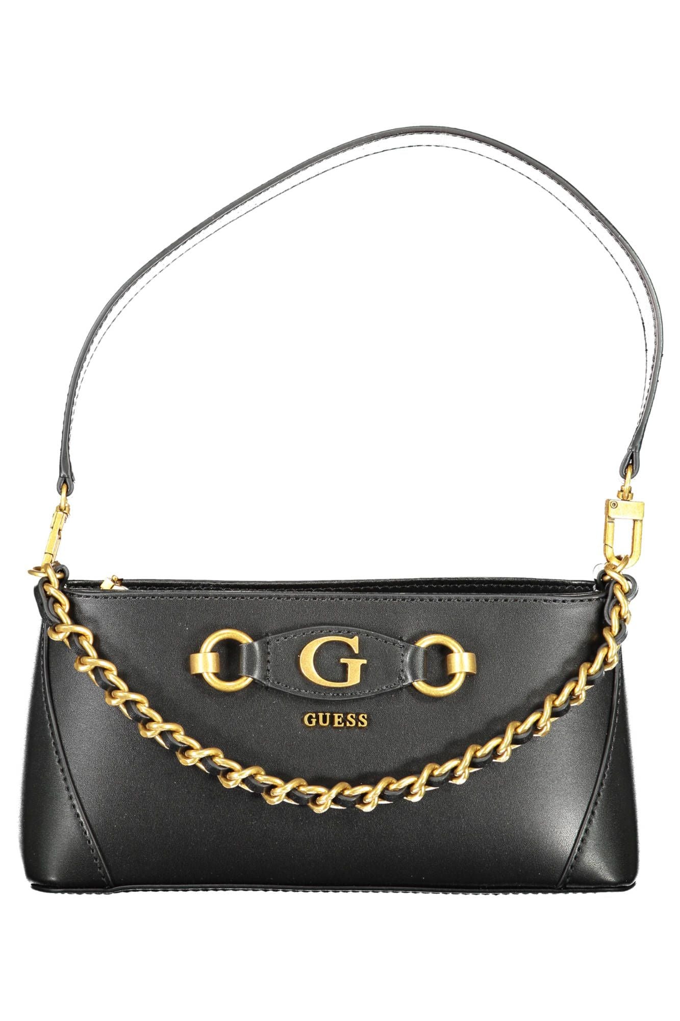 Guess Jeans Chic Black Chain-Handle Shoulder Bag