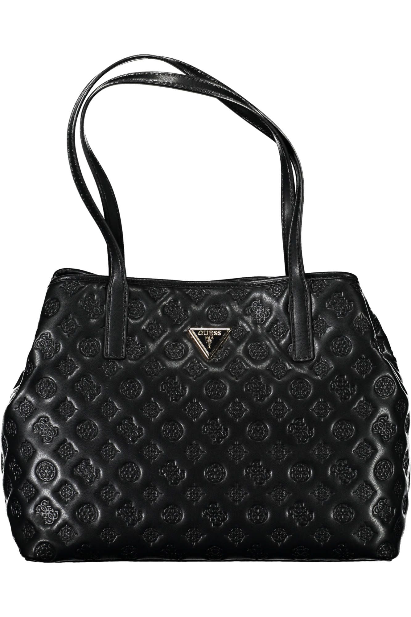 Guess Jeans Chic Black Contrast Detail Shoulder Bag