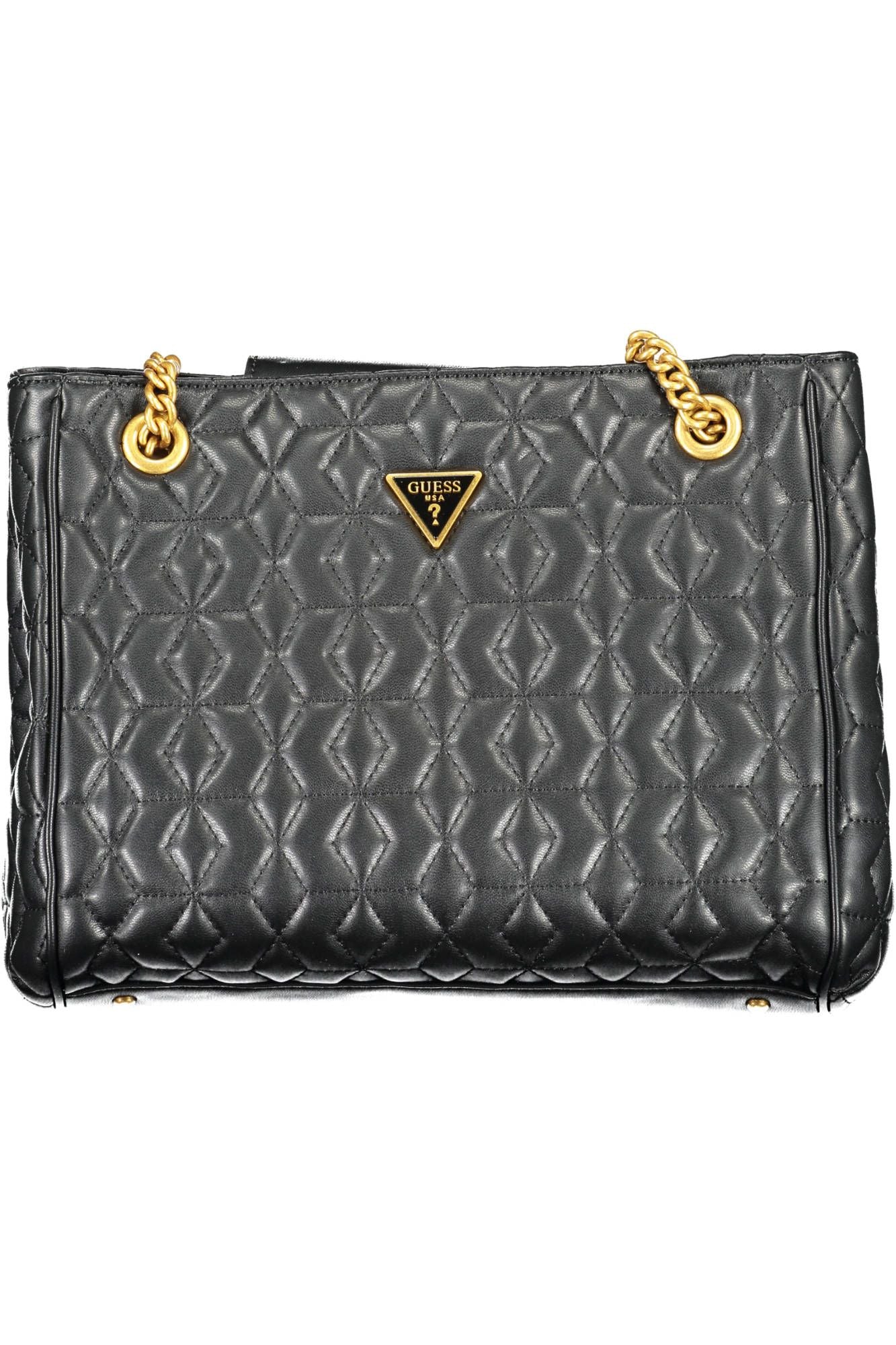 Guess Jeans Chic Black Chain-Strap Shoulder Bag