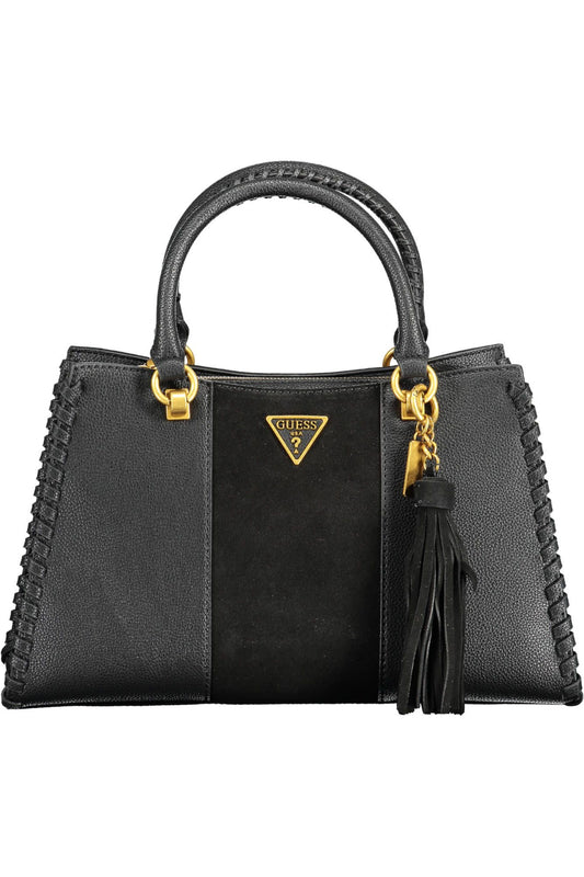 Guess Jeans Chic Black Handbag with Contrasting Details