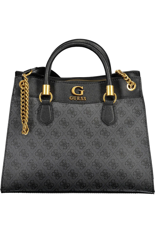 Guess Jeans Elegant Black Chain-Handle Handbag