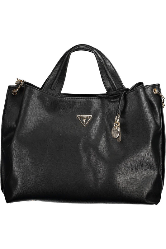 Guess Jeans Chic Black Contrasting Details Handbag