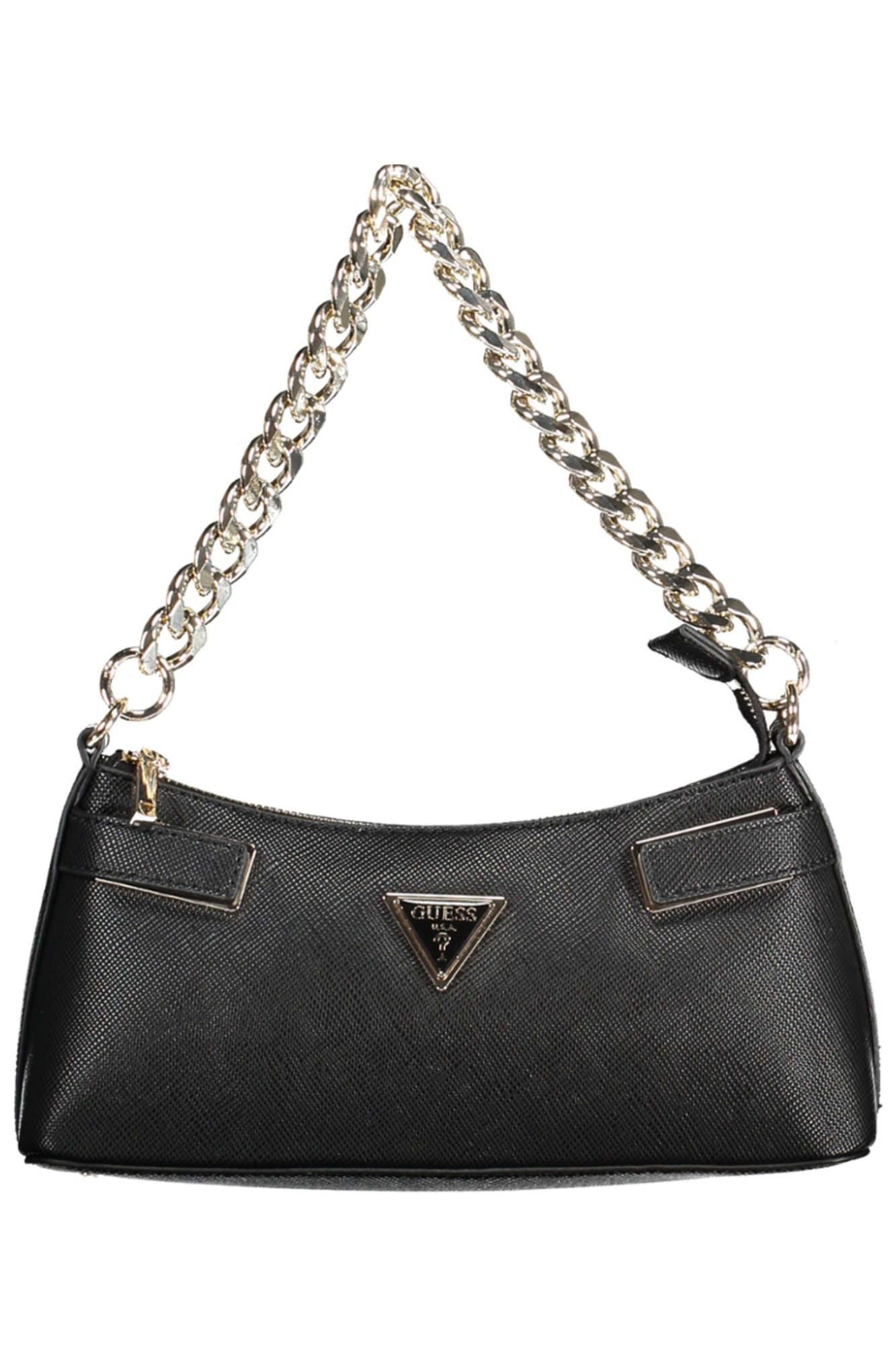 Guess Jeans Chic Black Evening Purse with Versatile Straps