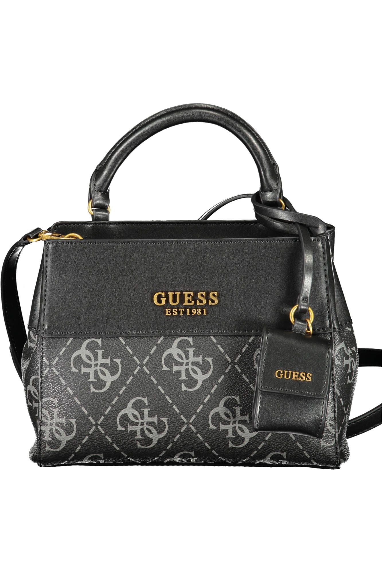 Guess Jeans Elegant Black Guess Handbag with Removable Coin Purse