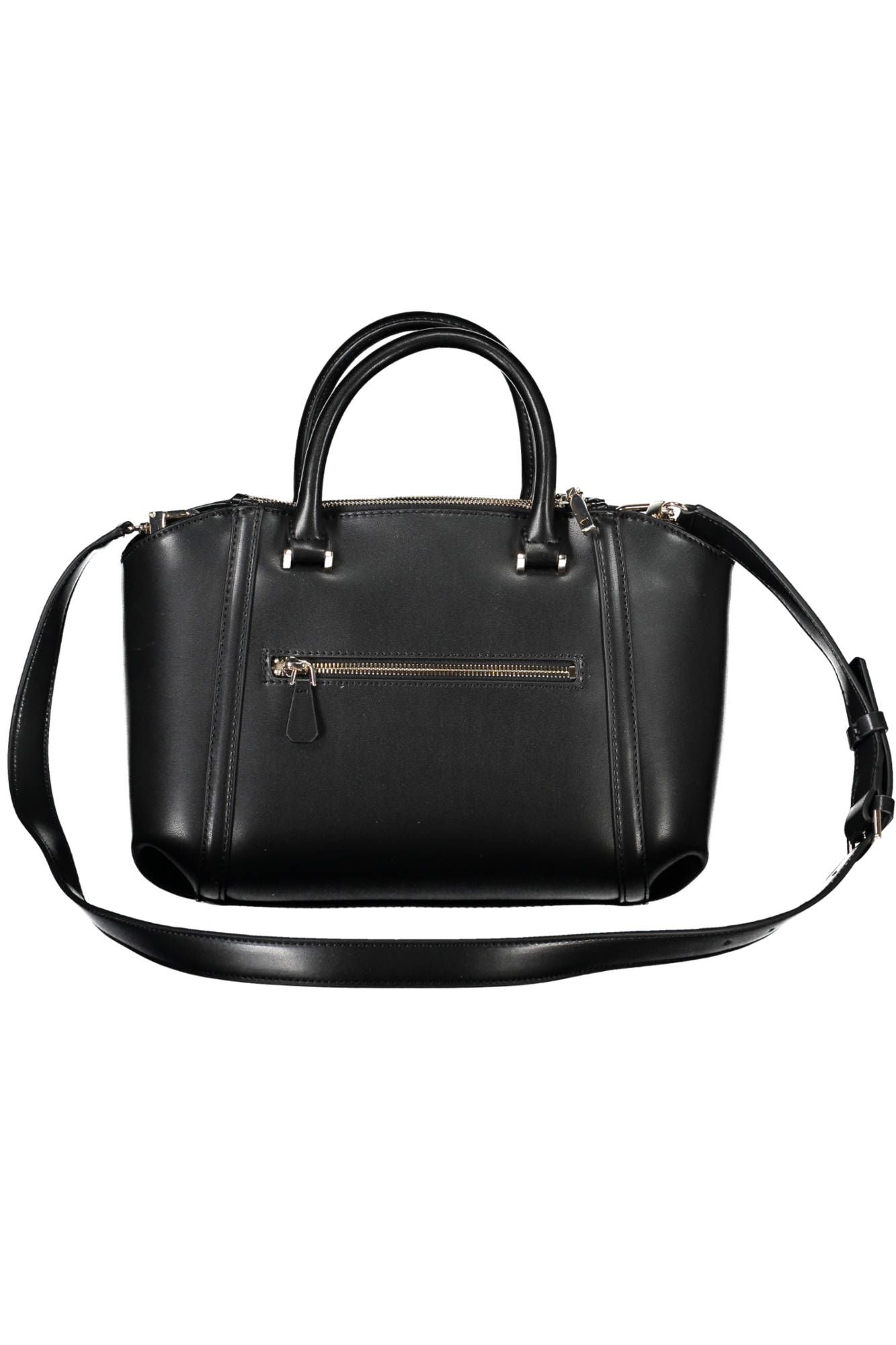 Guess Jeans Elegant Black Guess Handbag with Contrasting Details