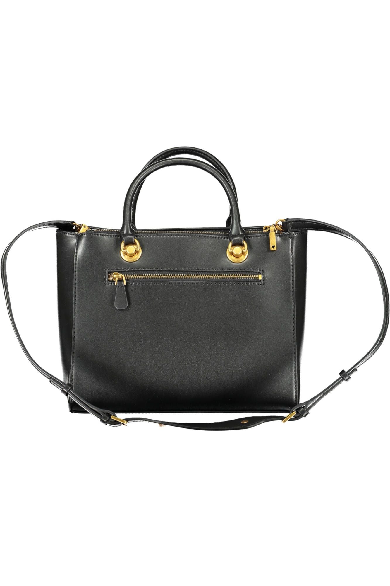 Guess Jeans Elegant Black Handbag with Contrasting Details