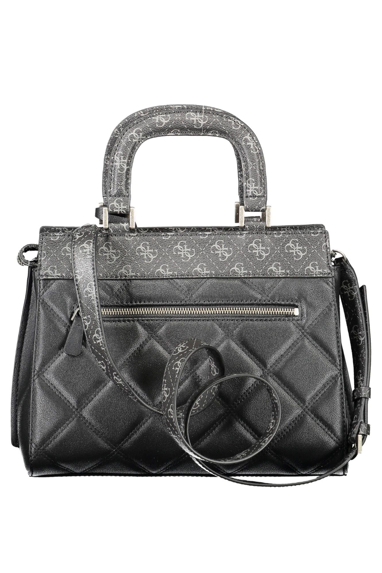 Guess Jeans Elegant Black Contrasting Detail Handbag