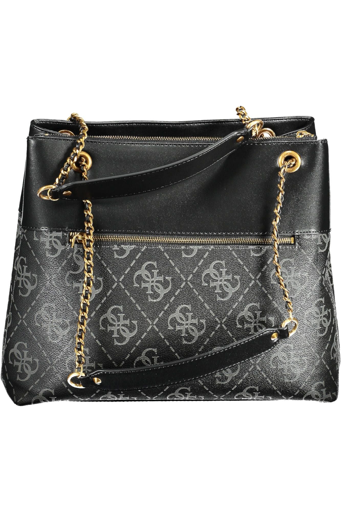 Guess Jeans Chic Black Chain-Handle Shoulder Bag