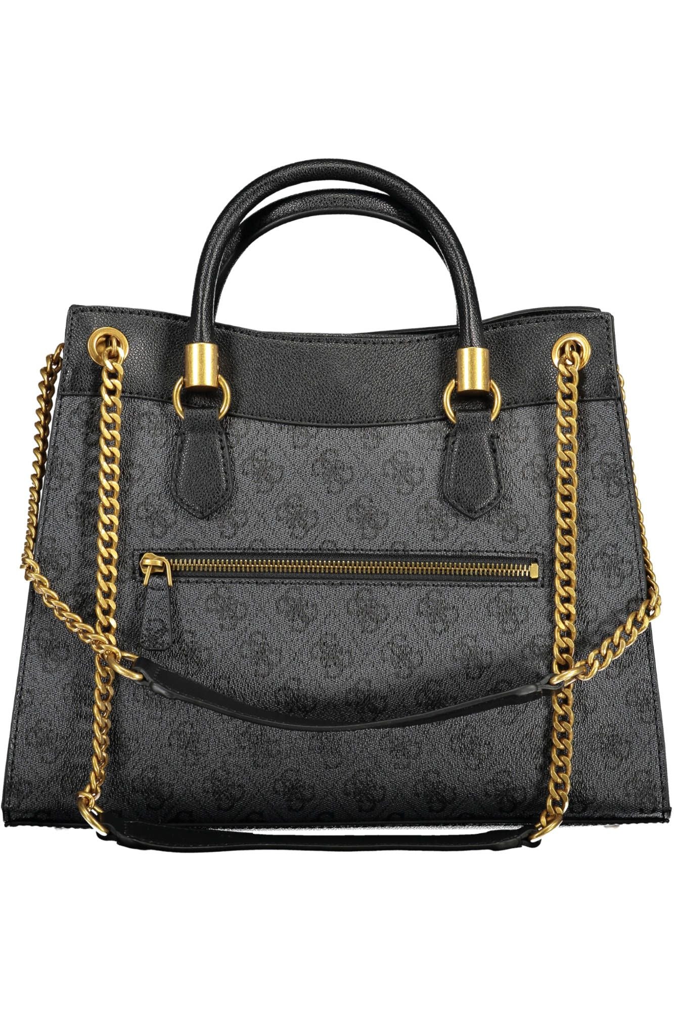 Guess Jeans Elegant Black Chain-Handle Handbag