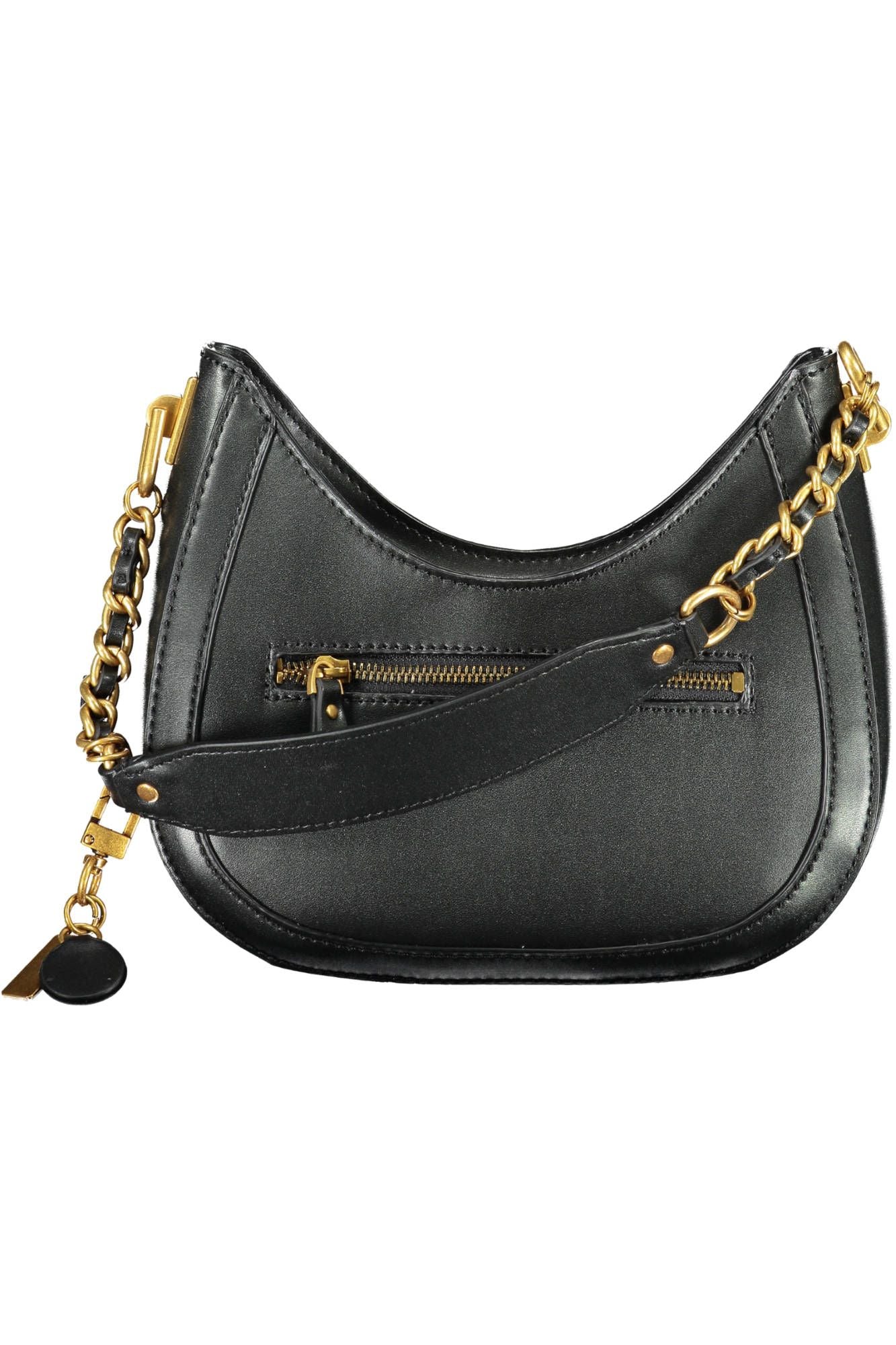 Guess Jeans Elegant Black Shoulder Bag with Contrasting Details