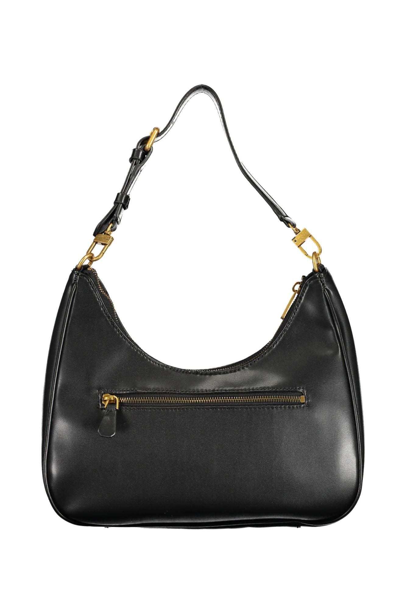 Guess Jeans Chic Black Shoulder Bag with Contrasting Details