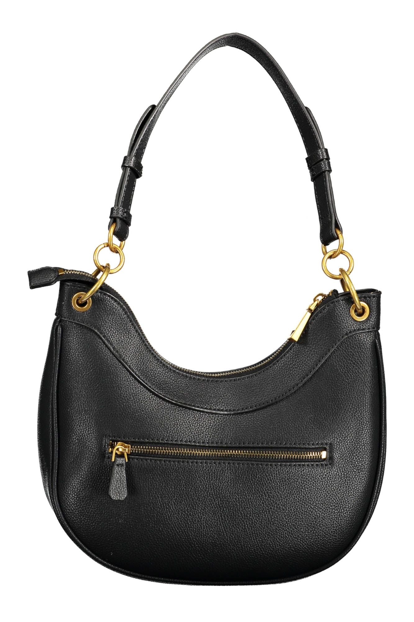 Guess Jeans Elegant Black Shoulder Bag with Contrasting Details