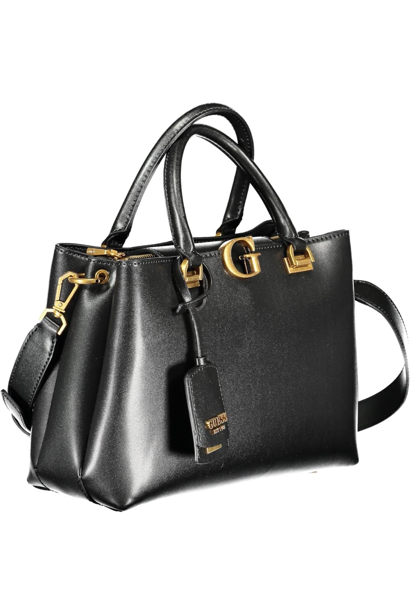 Guess Jeans Chic Black Multi-Pocket Handbag