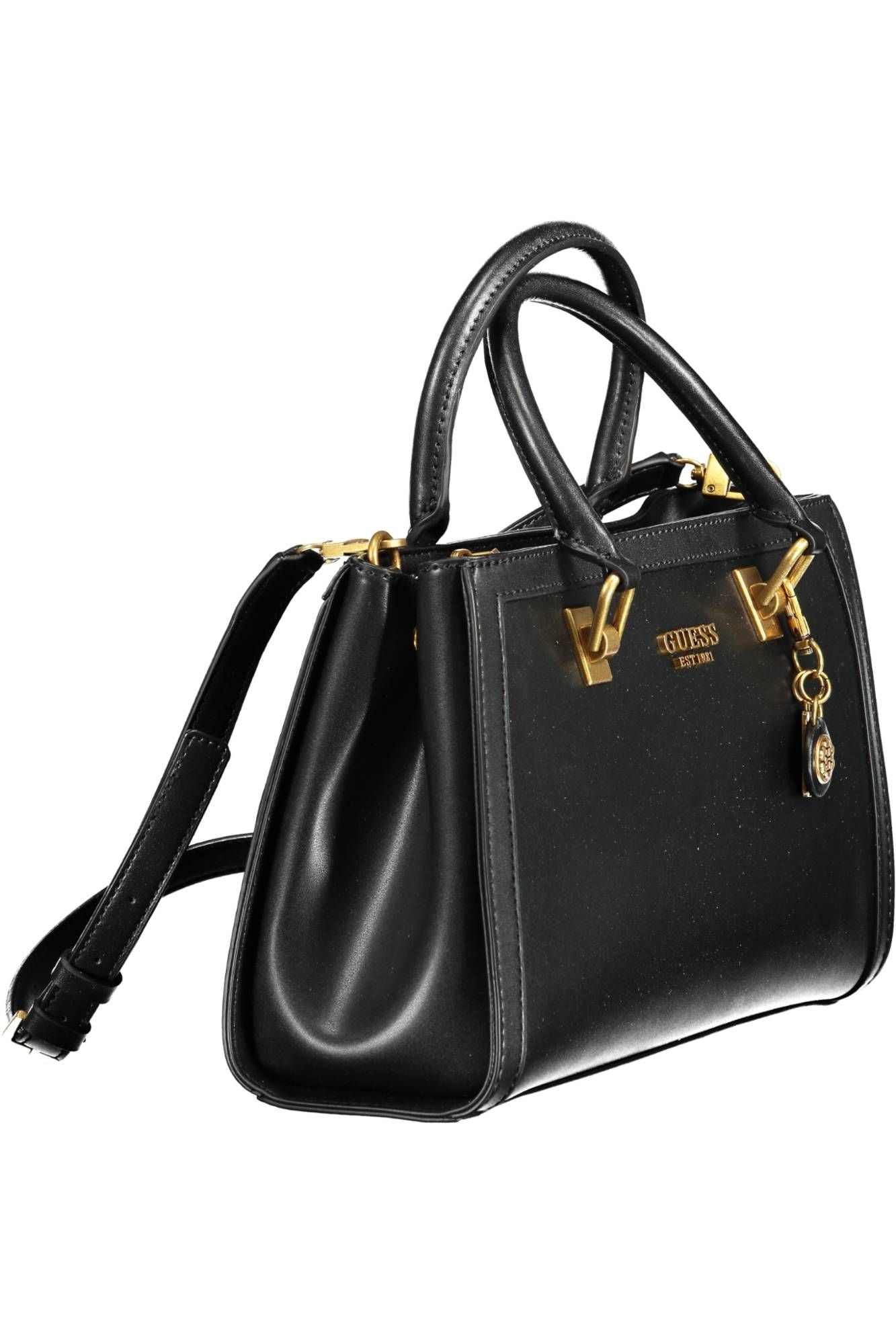 Guess Jeans Elegant Black Polyurethane Handbag with Logo