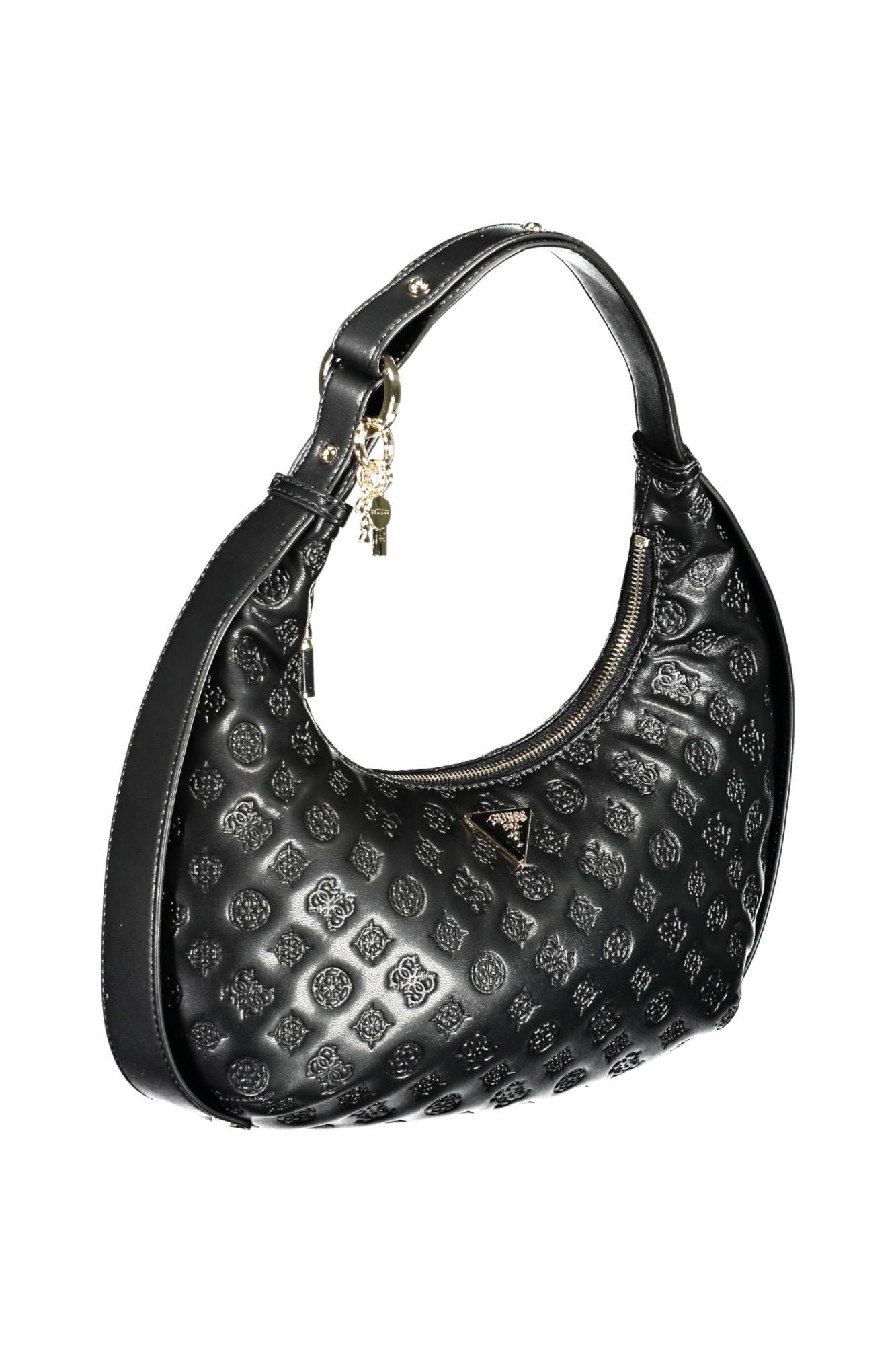 Guess Jeans Chic Black Polyurethane Shoulder Handbag