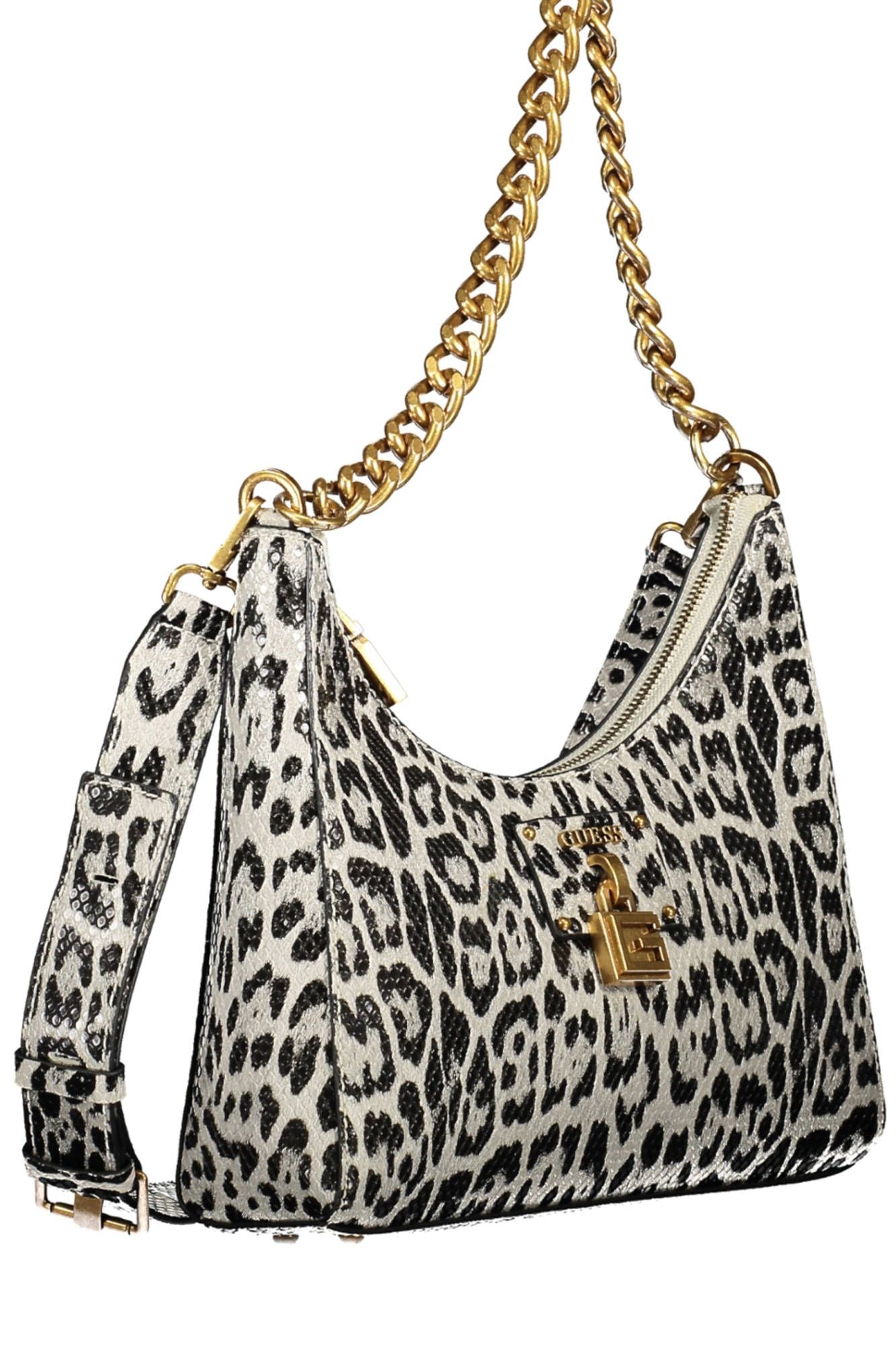 Guess Jeans Elegant Black Chain-Handle Handbag