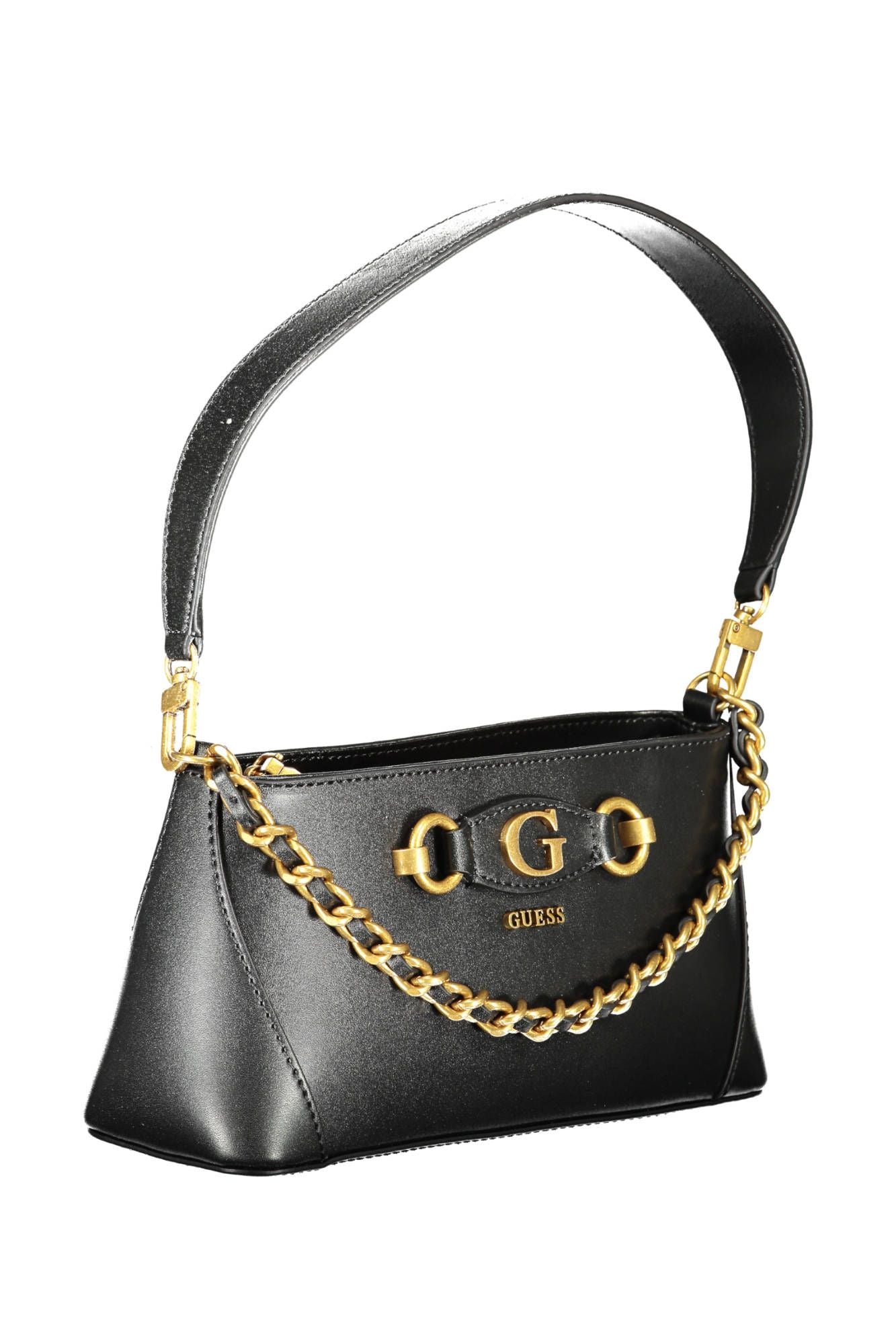 Guess Jeans Chic Black Chain-Handle Shoulder Bag