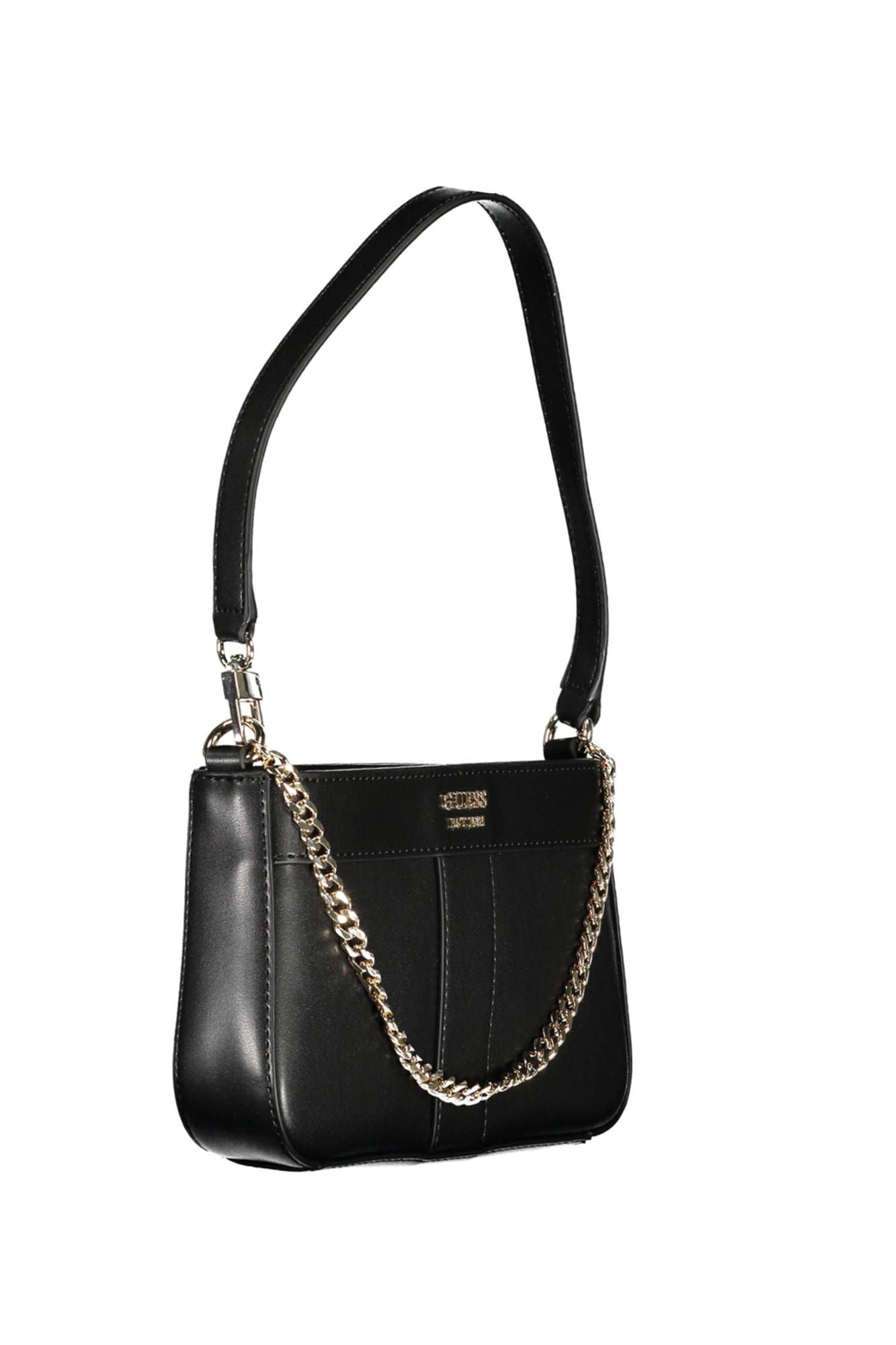 Guess Jeans Chic Black Chain-Handle Evening Bag