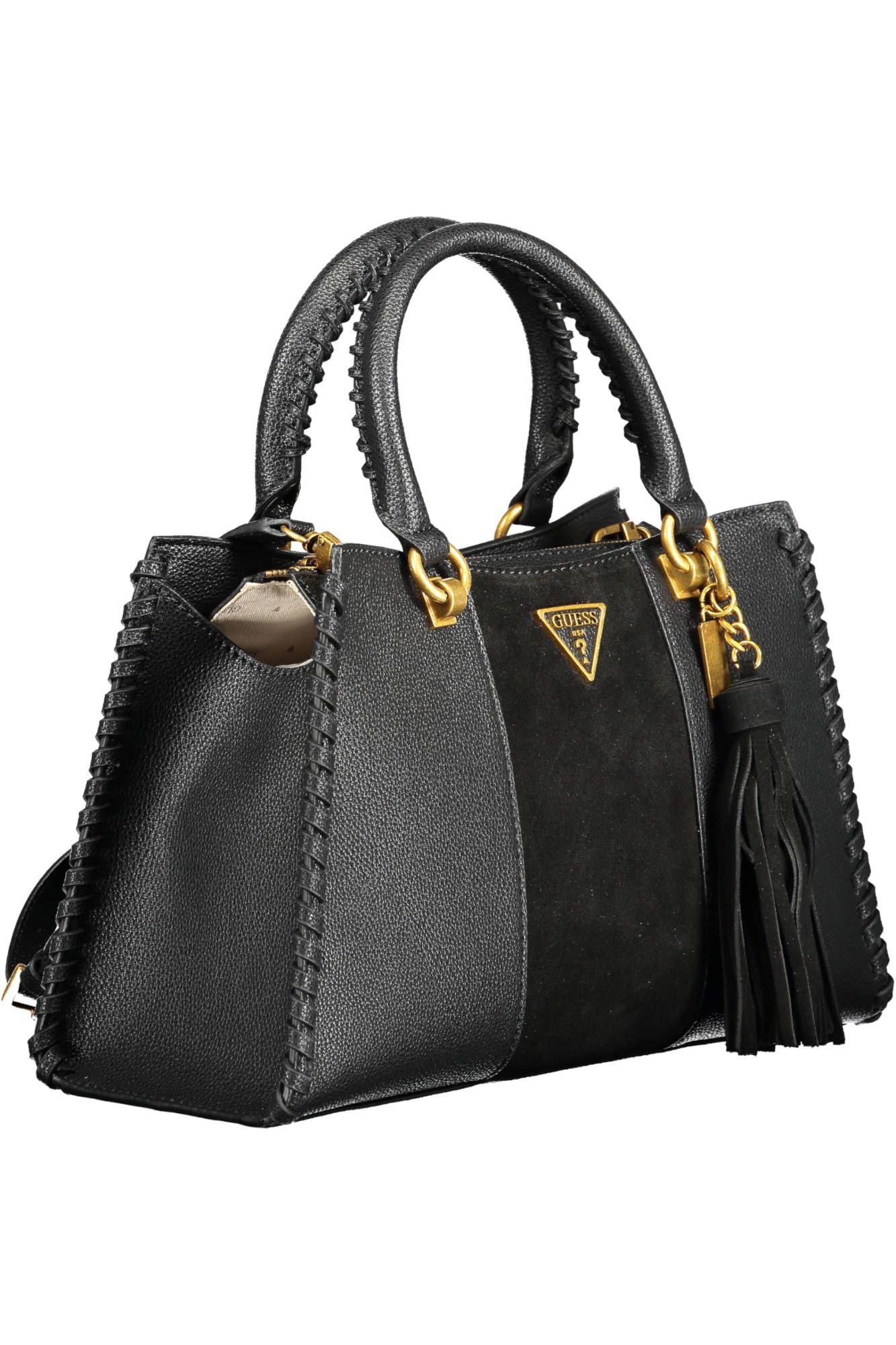 Guess Jeans Chic Black Handbag with Contrasting Details