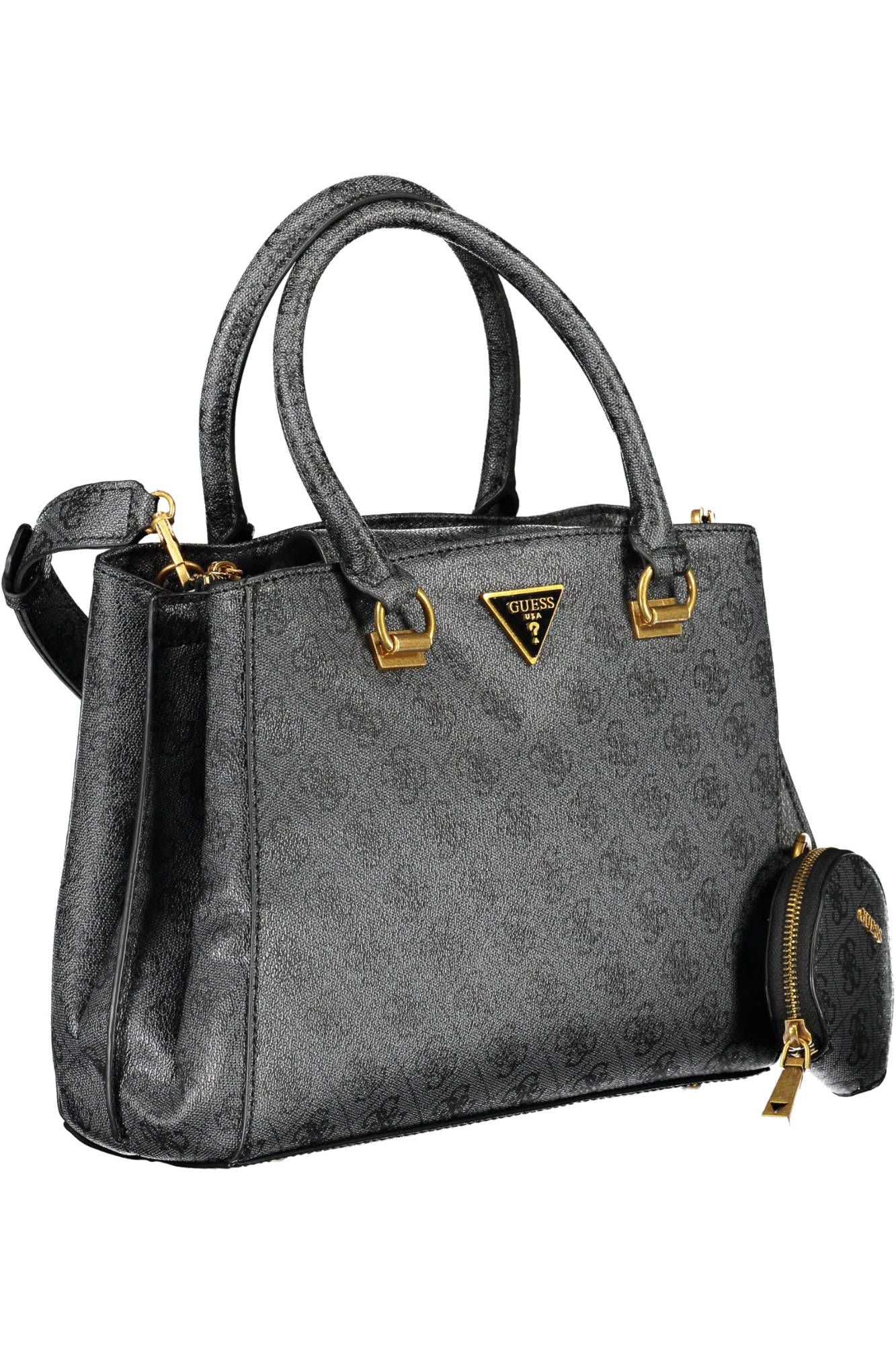 Guess Jeans Elegant Black Multi-Compartment Handbag