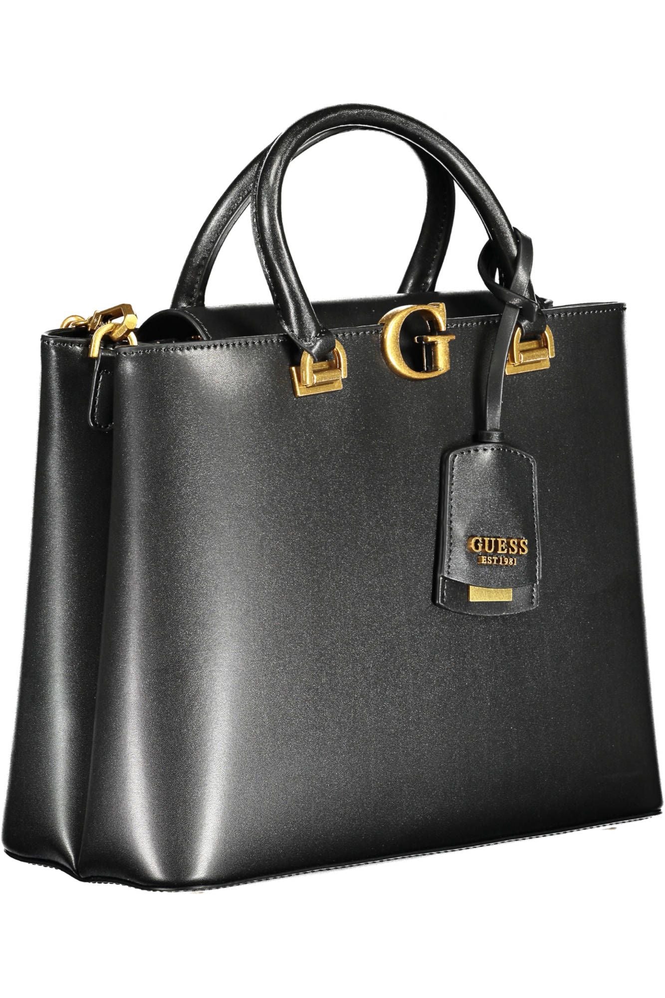 Guess Jeans Elegant Black Chain-Strap Tote Bag