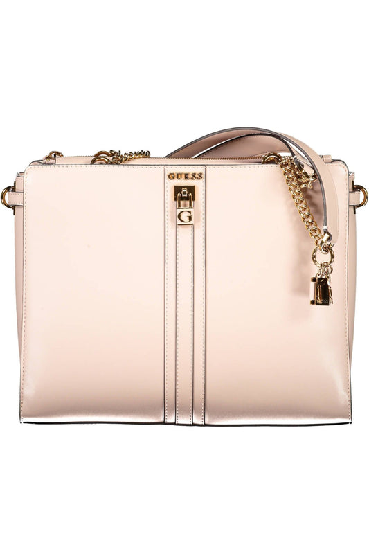 Guess Jeans Chic Pink Chain Shoulder Bag