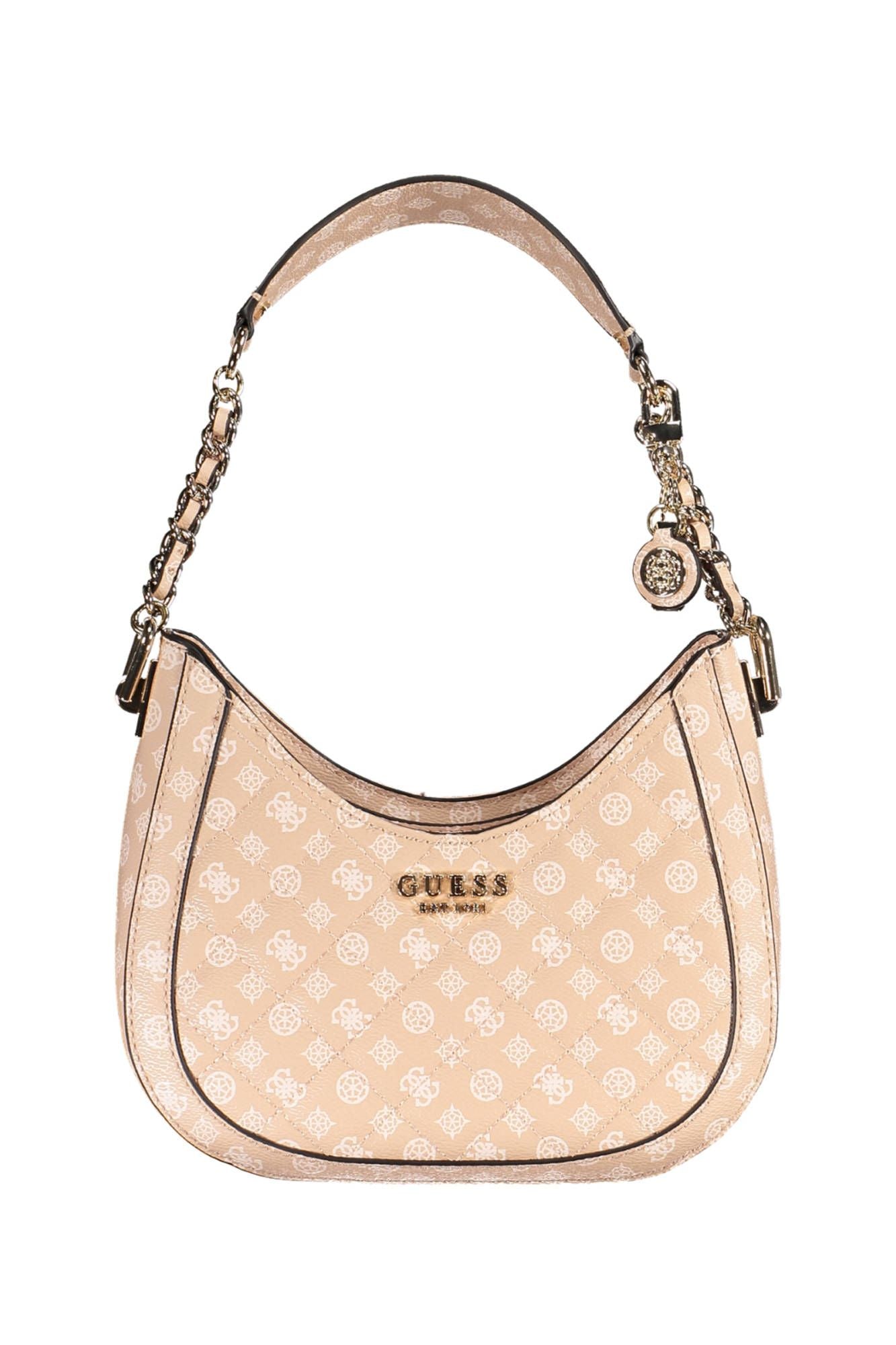 Guess Jeans Chic Pink Guess Shoulder Bag with Contrasting Details