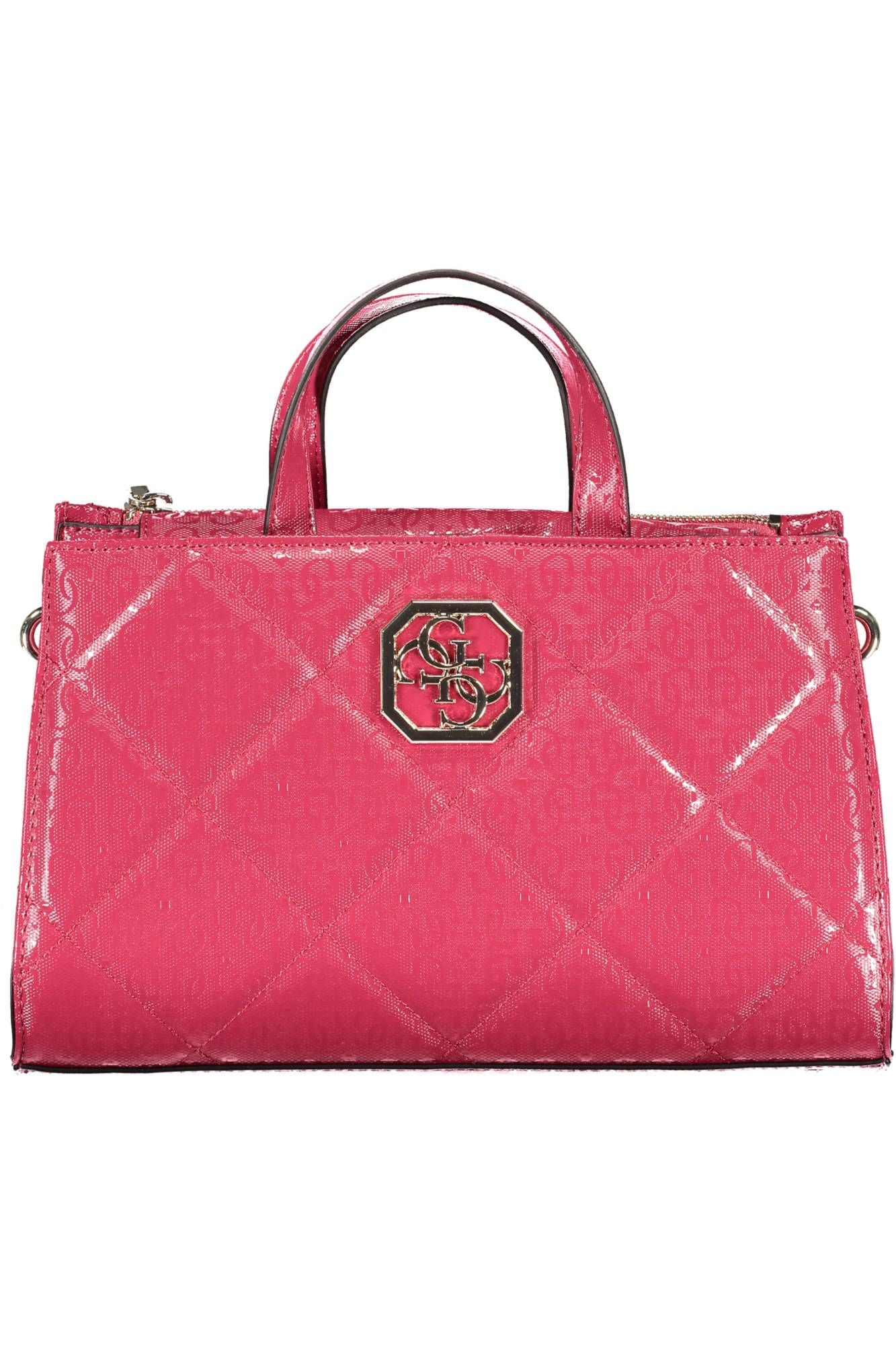 Guess Jeans Chic Pink Polyurethane Handbag with Logo Detail