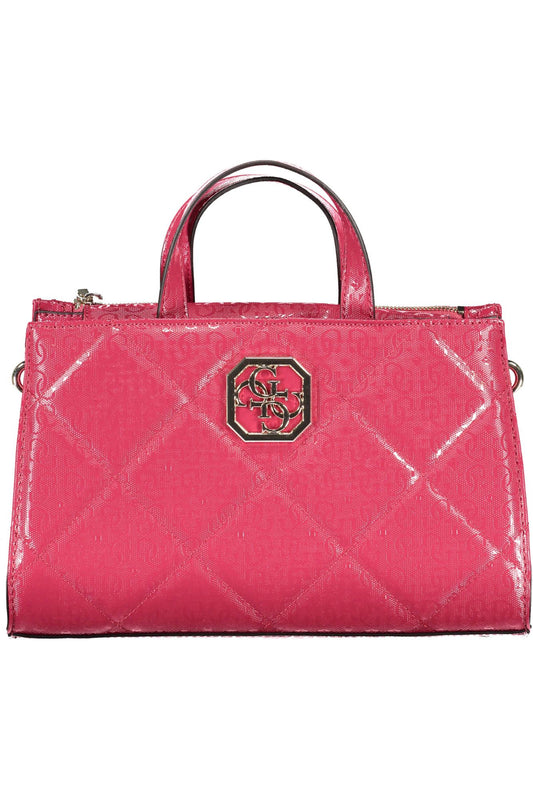 Guess Jeans Chic Pink Polyurethane Handbag with Logo Detail