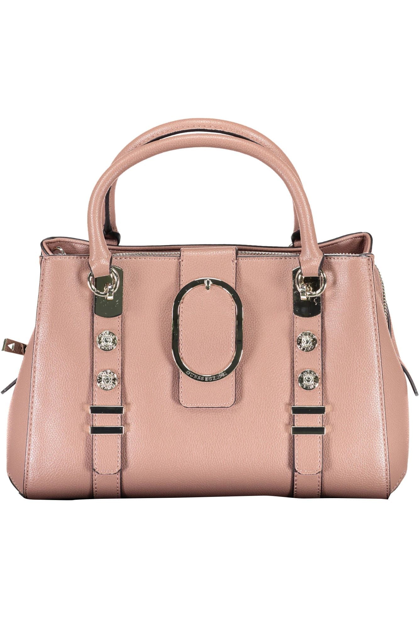 Guess Jeans Chic Pink Polyurethane Handbag with Multiple Compartments