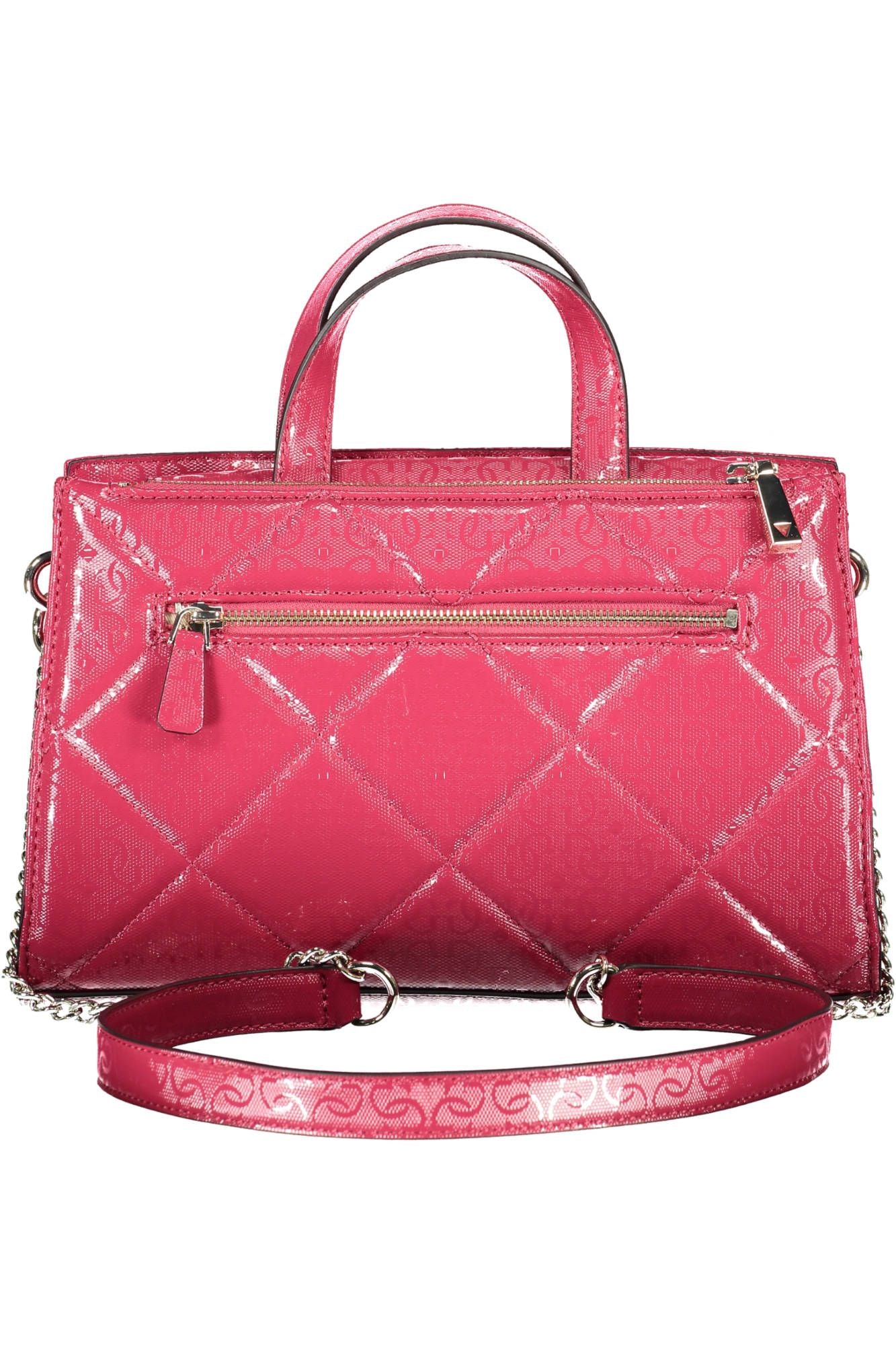 Guess Jeans Chic Pink Polyurethane Handbag with Logo Detail