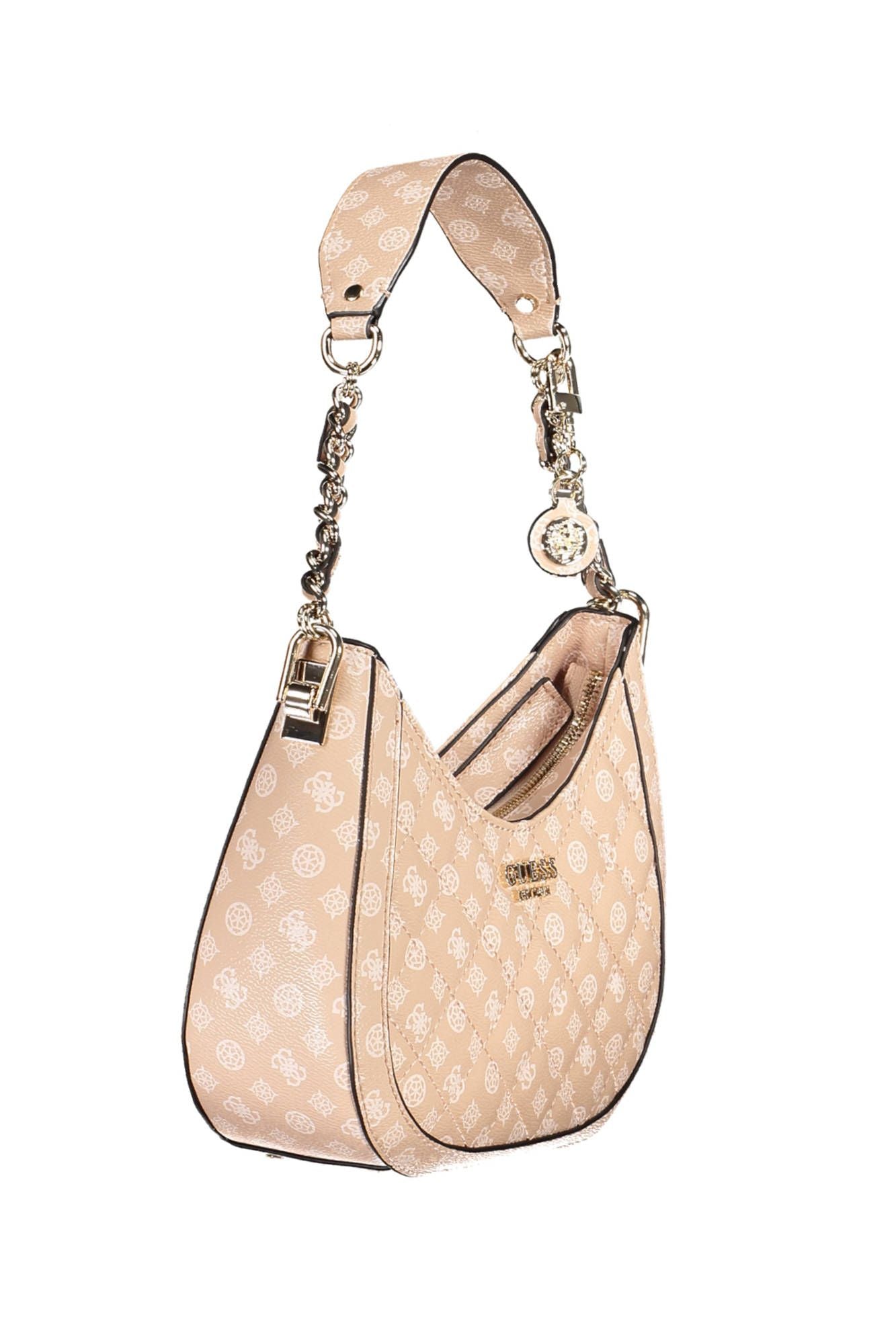 Guess Jeans Chic Pink Guess Shoulder Bag with Contrasting Details