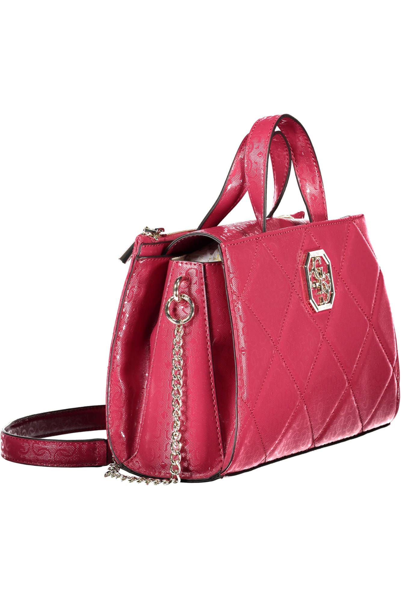 Guess Jeans Chic Pink Polyurethane Handbag with Logo Detail