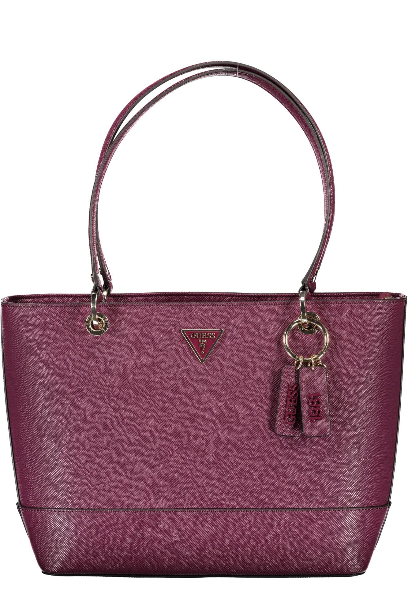 Guess Jeans Chic Purple Guess Tote with Elegant Detailing