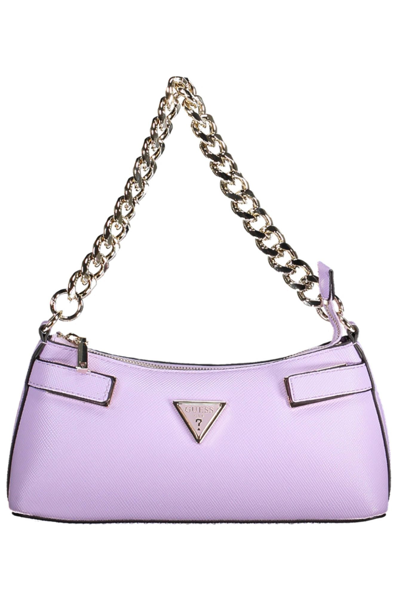 Guess Jeans Elegant Purple Chain Handle Satchel