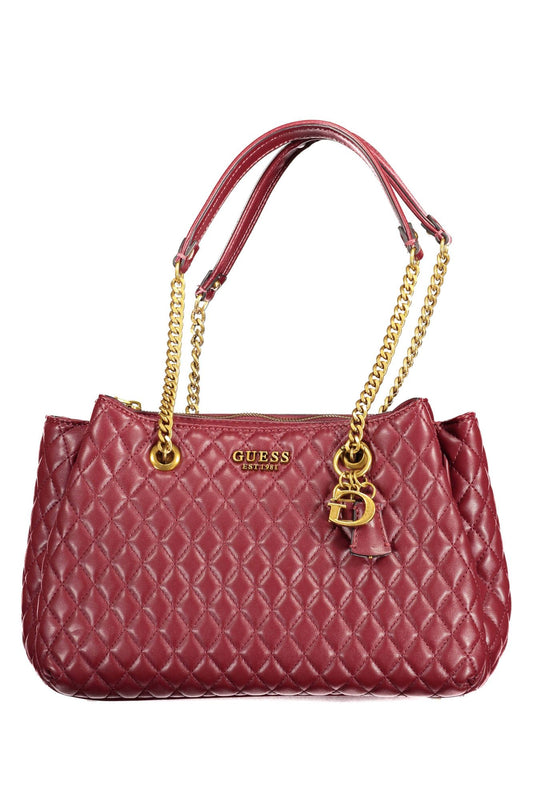 Guess Jeans Elegant Purple Chain-Handle Shoulder Bag